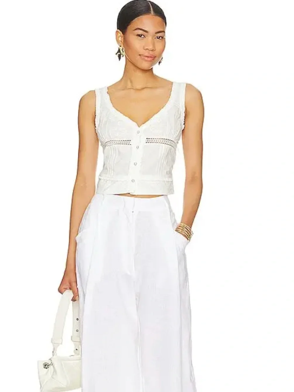 Free People Kerry Tank in Optic White